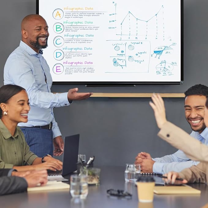 XIWODE Large Magnetic Dry Erase Board，Whiteboard for Wall, 36 x 60 inches, Whiteboard Marker Board Writing Board，Black Aluminum Frame, Durable, for Home School & Office