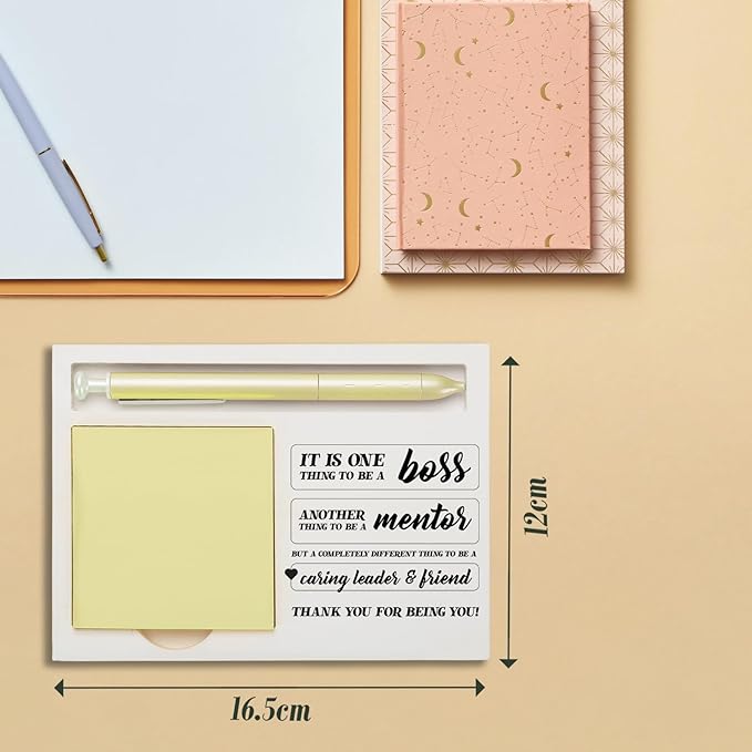 It is One Thing to Be A Boss, Thank You Appreciation for Women Men Boss Mentor Leader Wood Self-Stick Note Pad Holders ZBA3