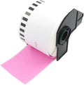 BETCKEY - Continuous Length Labels Replacement for Brother DK-2205 (2.4 in x 100 ft), Compatible with Brother QL Label Printers [1 Rolls/Continuous Labels, Pink]