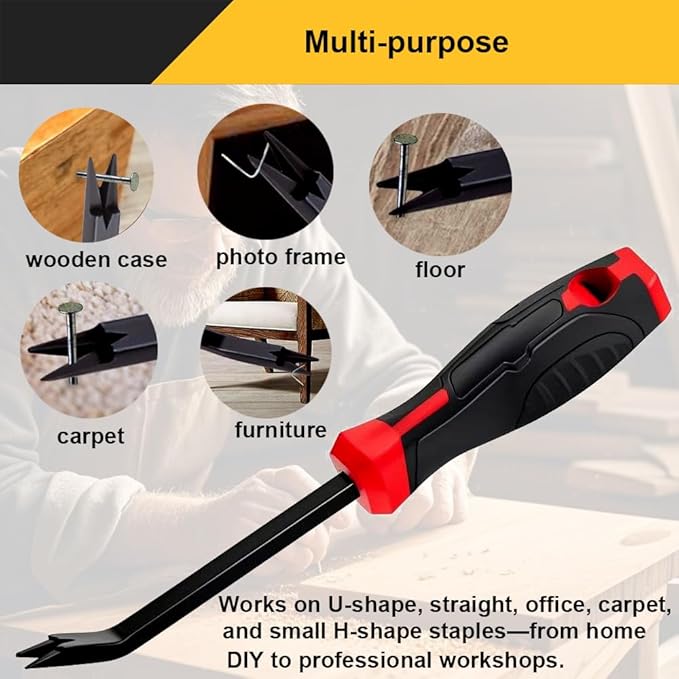 Staple Remover,Heavy Duty Staple Remover,Upholstery Stapler Puller Lifter Tool for Carpet,Wood,Hardwood Floors,Construction,Furniture