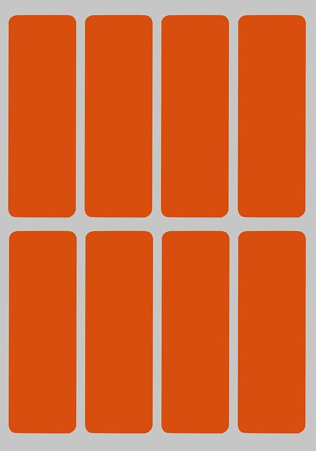 Royal Green Color Code Stickers for File Folders in Orange 3x1 inch - 800 Pack
