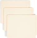 Smead Shelf-Master End Tab File Folders, 100 Count, Manila, Reinforced Straight-Cut Tabs, Letter Size (24110)