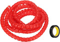 MECCANIXITY Spiral Cable Wrap 9.8ft/3.0M 20mm Cable Management Sleeve PP Insulation Cord Organizer for Computer Wire Power Cable Gas Pipe Red with Tape