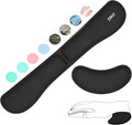 Zibly Ergonomic Gel Memory Foam Keyboard Wrist Rest & Mousepad Rests for Computer, Silky Wrist Rest for Typing, Laptop, and Mouse Desk Pads Support Hand and Arm, 2 Piece Pad for Office and Travel