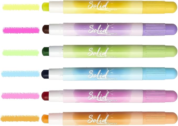 chosch No Bleed Gel Highlighter, Bible Highlighters, Assorted Colors, Pack of 6 X 2 Sets (6 PACK x 2 SETS)