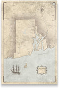 Conquest Maps Push Pin Rhode Island Map Board - With Push Pins to Mark Rhode Island Travels - Handmade in Ohio, USA - Design: Rustic Vintage