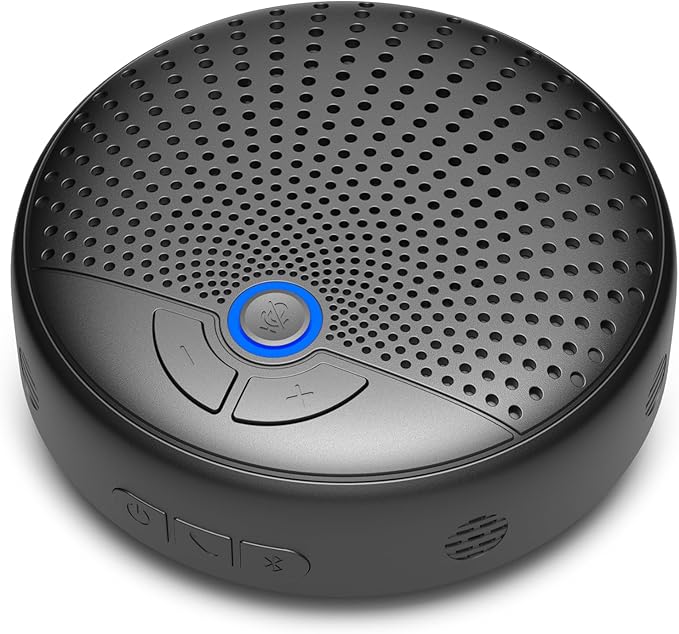 BALILA CM900 Conference Speaker and Microphone, 4 AI Mics 360° 20ft (7m) Voice Pickup, Noise Reduction, USB C & Bluetooth 5.3 (20m & 66ft) Speakerphone for 16 People, Compatible with Leading Platforms