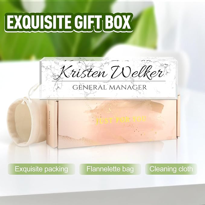 Name Plate for Desk, Desk Name Plate Personalized, Office Decor for Women Men, Acrylic Desktop Accessories, Office Appreciation Gifts for Boss Social Workers Nurse Teacher Employee (White Marble)