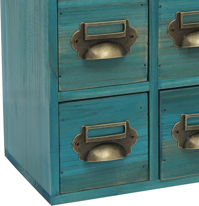 Vintage 12-Drawer Storage Cabinet – Multipurpose Desktop Organizer for Office, Craft & Home