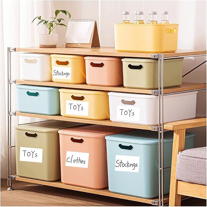 Yeachlaing 4×6 Inch Removable Blank Freezer Labels,Water/Oil/Tear Resistant/Ink Won't Smudge No Residue (60 pcs,1 Bag)