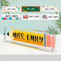 Teacher Office Desk Name Plate Personalized, Custom Name Plates for Desks, Teachers Office Desk Decor, Clear Acrylic Glass Block, Personalized Office Gifts for Teachers Laywers, Appreciation Gifts