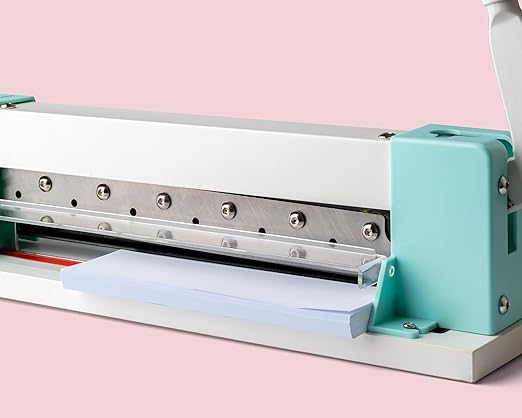 We R Makers Cinch Stack Cutter, Heavy Duty Guillotine Paper Cutter for 1” Thick Stacks, Precision Alignment, Easy Operation, Paper Cutter Guillotine for Scrapbooking, Card Making, and Crafting