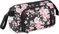 Black Cherry Blossom Pencil Case Pouch Big Capacity Pencil Bag Box Organizer Pen Case Pencil Pouch Aesthetic with Handle for Girls Boys Adults Women School Office