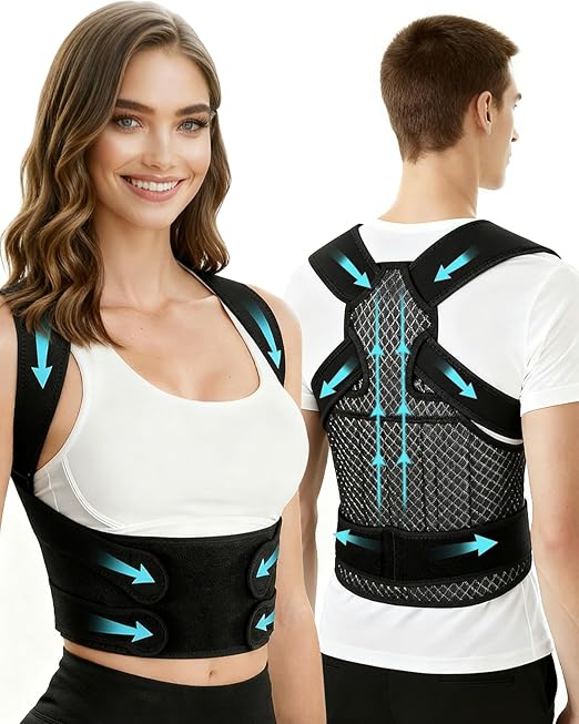 Back Support Brace Posture Corrector for Women and Men,Upgraded Full Back Brace Support, Upper and Lower Back Pain Relief - Scoliosis, Hunchback, Hump, Thoracic, Spine Corrector,Size M