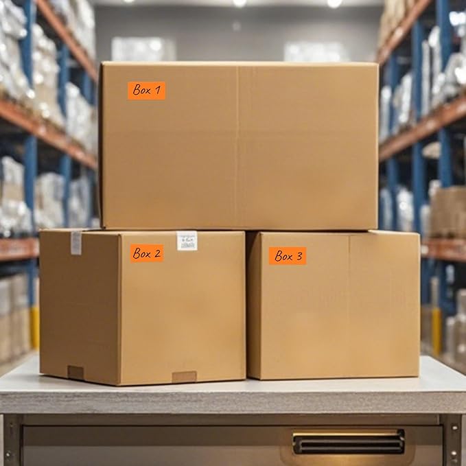 FINDAT Colored Labels Stickers 1.57×0.75 Inch Rectangle Vinyl Orange Sticker Removable Assorted Color Coding Name Tag for File Folder Classroom Office Inventory Marking 160 PCS