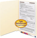 Smead End Tab Fastener File Folder, Shelf-Master® Reinforced Straight-Cut Tab, 1 Fastener, Legal Size, Manila, 50 per Box (37110)