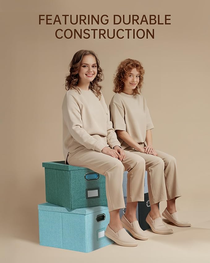 Oterri File Organizer, File Box, File Cabinet for Letter File Folder Storage, Hanging File Organizer for Office/Decor/Home,Document Organizer, 1 Pack,Black-Box Only