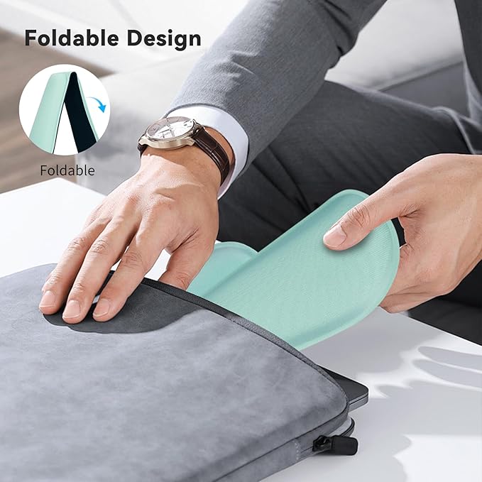 ZIBLY Wrist Rest Keyboard and Mouse Set - Anti-Skid Non Slip Ergonomic Wrist Cushion Support Pad - Easy Typing,Pain Relief - Premium Memory Foam for Work from Home Gaming Computer Laptop