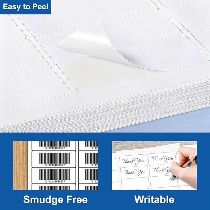 PAPRMA [50 Sheets] 1” X 2-5/8” Printable Address Labels 1500 Mailing Label for Envelopes 30-up Labels White, 5160 8160 Label Sheet for Laser Inkjet Printer