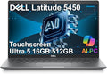 Dell Latitude 5450 5000 Business AI PC Laptop (14" FHD Touchscreen, Intel 12-Core Ultra 5 135U (> i7-1355U), 16GB DDR5, 512GB SSD), Backlit, Fingerprint, 1080p IR Webcam, 2x Thunderbolt 4, Win 11 Pro