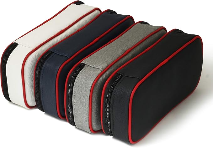 LOONLOON 660 Rainey Pencil Case (Black) – Large Capacity Multi-Compartment Design with Divider Panel for School College and Office