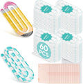 YOPPIX 60 Set Sublimation Paper Clips Blanks Bulk, Jumbo Sublimation Acrylic Paperclip Bookmark Clips with 60Pcs Back Card for Heat Transfer DIY Crafts, Office School Supplies, Back to School Gifts