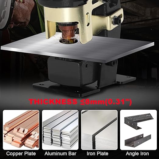 1400W Electric Hydraulic Hole Puncher, 22T Heavy Duty Hydraulic Hole Punch for Metal, Portable Punching Machine with 5 Dies - Precise Drilling for Aluminum Copper Plate Angle Iron Steel, MHP-20