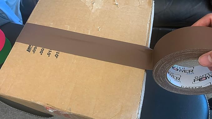 Gaffer Power Real Professional Grade Gaffer Tape USA Made | No Residue | Non Reflective | Multipurpose| Durable & Versatile | Weather Resistant | Heavy-Duty | Securing | Brown, 2 in X 30 Yds