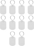 Tag Soft Plastic Keychains - 10 pack -Small Key Tag Chain For Staying Organized - Rubber Key Ring Keychain – White