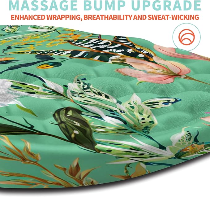 Ergonomic Mouse Pad Wrist Support with Memory Foam Massage Bulge, Carpal Tunnel Pain Relief Mousepad Wrist Rest for Mouse(12x8 inch, Pink Flowers)