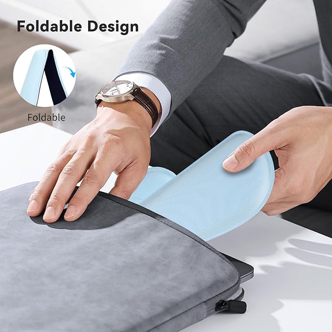 ZIBLY Wrist Rest Keyboard and Mouse Set - Non Slip Ergonomic Wrist Cushion Support Pad - Easy Typing,Pain Relief – Premium Silky Gel Memory Foam for Work from Home Gaming Computer Laptop