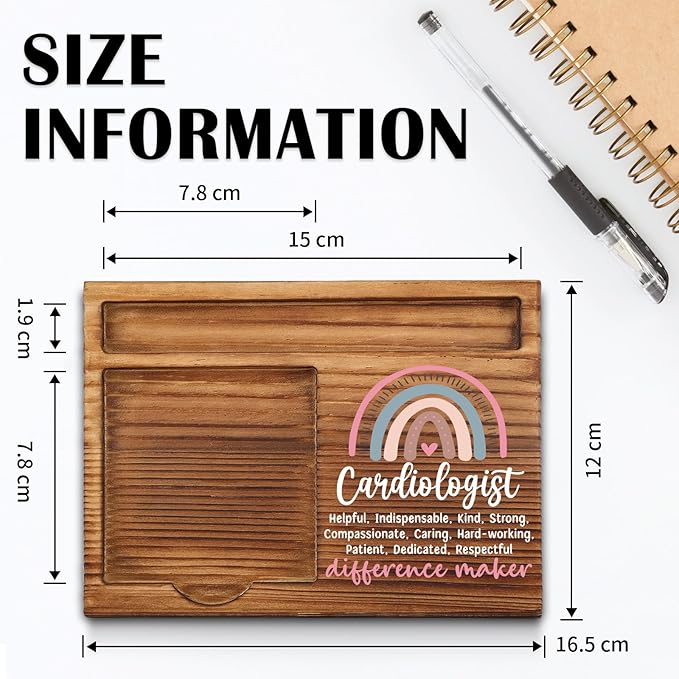 Cardiologist Sticky Note Holder, Cardiology Office Decor, Cardiologist Thank You Appreciation Gifts for Women Self-Stick Note Pad Holders WPP106