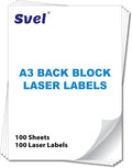 Blockout Shipping Labels A3 Tabloid Size – Cover Old Barcodes & Addresses – Laser & Inkjet Printable Cover up Labels – Bulk Pack High-Opacity (100, A3) Cover Up Stickers
