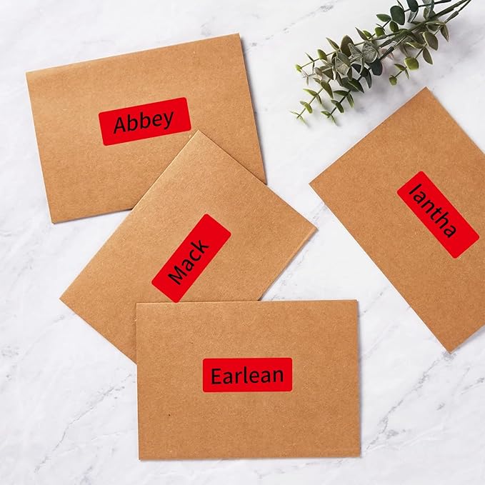 1" x 2-5/8" Colored Address Labels, 600 Bright Red Label Stickers- Laser/Ink Jet Printer Mailing Labels, 8.5"x11" 20 per Sheet