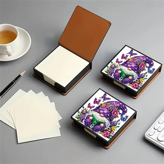 Dwarf Diamond Painting Kit Note Box,Memo Paper Storage Box Diamond Art,Sticky Note Holder Diamond Art,Diamond Painting Memo Pad For Office Desk. (Dwarf)