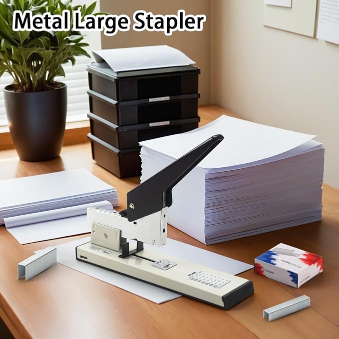 IMLIKE Heavy Duty Stapler with 2000 Staples：200 Sheets High Capacity Manual Desk Stapler,No Jam,Non-Slip,Include High Strength 23/13 & 23/23 Staples