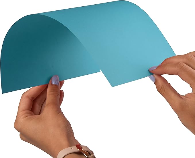 JAM PAPER Colored 24lb Paper - 90 gsm - 8.5 x 11 - Blue Recycled - 50 Sheets/Pack