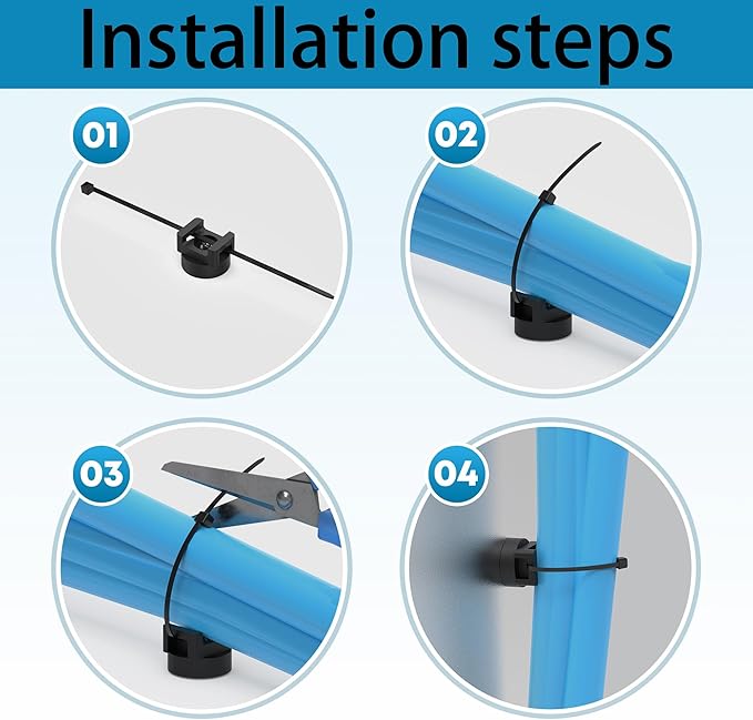 Magnetic Zip Tie Mount, 10 Pack Tie Mounts, Magnetism Wire Clamps，Magnet Zip Ties Holders，22mm magnetic cable management