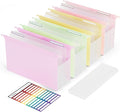 ThinkTex Plastic Expanding Hanging File Folders,Reinforced 4.72" Hanging Accordian Folder，Large Capacity one Pocket, Removable Labels,Insertable Tabs, Legal Size for Filing Cabinet -4 Pack