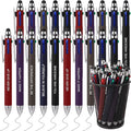 Yexiya 30 Pack 4 Color Retractable Pens Multicolor Ballpoint Pens Bulk 2 in 1 Stylus for Touch Screens Office Nurses Teachers Work Party Favors Gift (Inspirational Quotes)