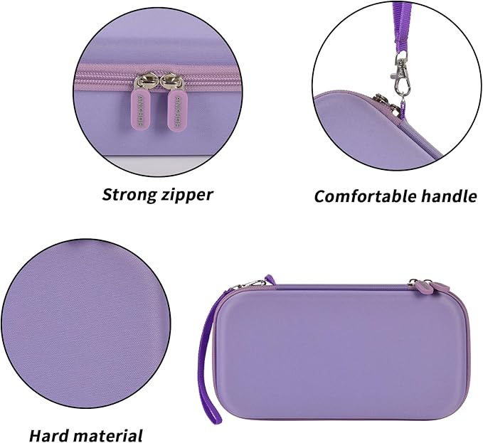 Pencil Case Pen Pouch Bag, Large Capacity Pencils Organizer Holder Office College Stationery Pen Marker Storage Supplies for adults, NOT INTENDED FOR USE BY CHILDREN 12 AND UNDER, Box Only (Purple)