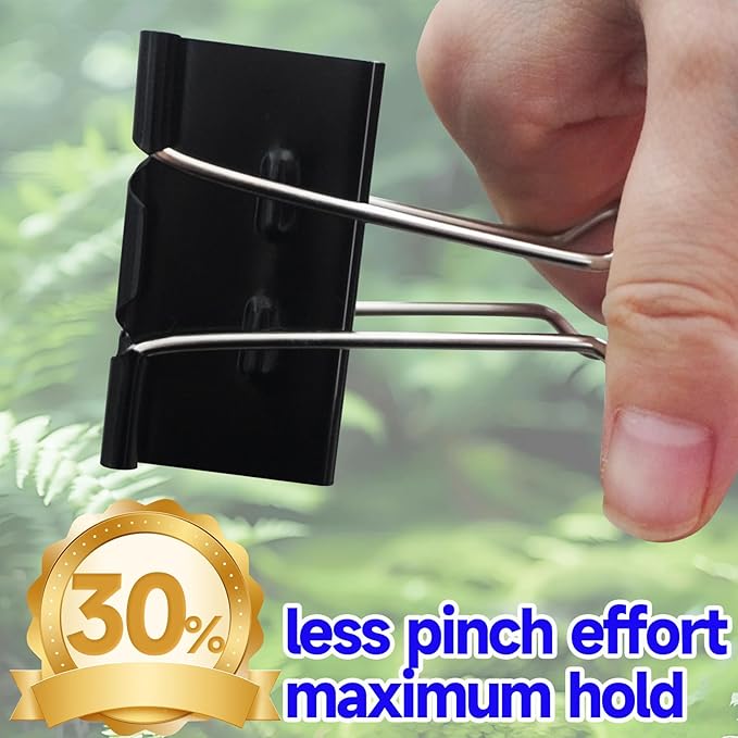 2 Inch Binder Clips(12 Pack), Upgrade Support Points Binder Clips Extra Large Paper Clamps for Office and Home Supplies