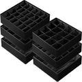 Criusia 6 Pack Sock Underwear Drawer Organizer Dividers - Dresser Organizer for Baby Clothes - Closet Organizers and Storage for Bedroom Essentials for Dorm Room/New Home/Apartment (Black)