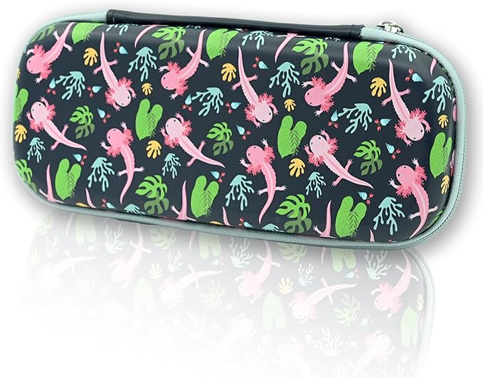 Axolotl Pencil Case Zip Pencil Box Multi Pouch Holder Desk Organizer For Boys Girls School Office