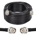 BNC Cable - 100FT RG58 50 ohm Male to Male Coax Cables Low Loss BNC Extension Coaxial Cable with for Antennas, RF Radios, Modems, Oscilloscopes, Spectrum, etc (Black)