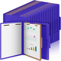 Skyygemm 36 Pcs Classification Folders Letter Size, 1 Divider Pressboard File Folder with Fasteners, Expanding File Organizer Bulk for Teachers, Clergy, Office, Church, Christmas Donations (Purple)
