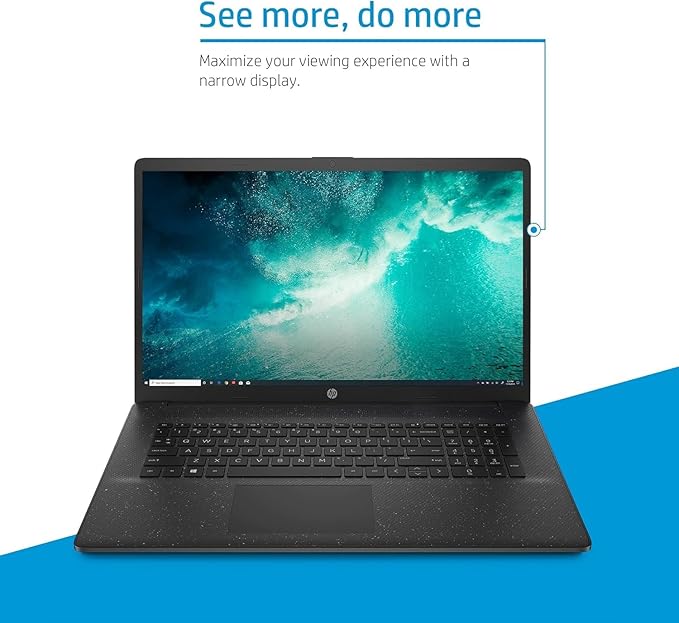 HP 17 Laptop (17.3" FHD Anti-Glare, Intel 10-Core i7 150U (> Ultra 5 125U), 8GB RAM, 512GB SSD) for Business, Home, Students, Narrow Bezel, Numeric Keypad, Webcam, Wi-Fi 6, Fast Charge, Win 11 Home