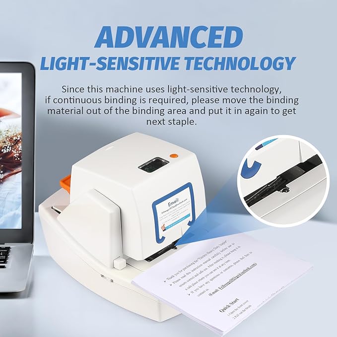Upgraded Electric Stapler, 65 Sheets Capacity, Binding Speed & Margin Adjustable, Automatic Heavy Duty Stapler Including 5500 Staples, Jam-Free