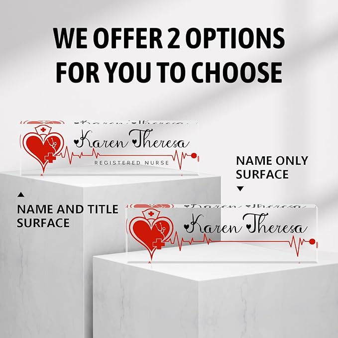 Custom Office Name Plate, Personalized Gifts for Women & Men, Appreciation Gifts for Employees, Boss, Teacher - Office Desk Accessory