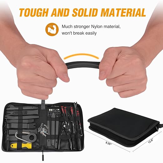 GOOACC 330Pcs Trim Removal Tool, Auto Push Pin Bumper Retainer Clip Set Fastener Terminal Remover Tool Adhesive Cable Clips Kit Car Panel Radio Removal Auto Clip Pliers, Black